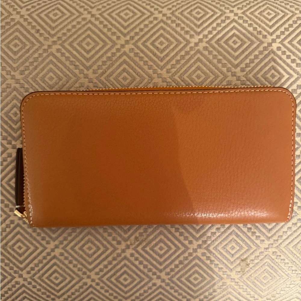 Vera Bradley Leather Roasted Pecan Zip-Around Wallet NWT 135.00